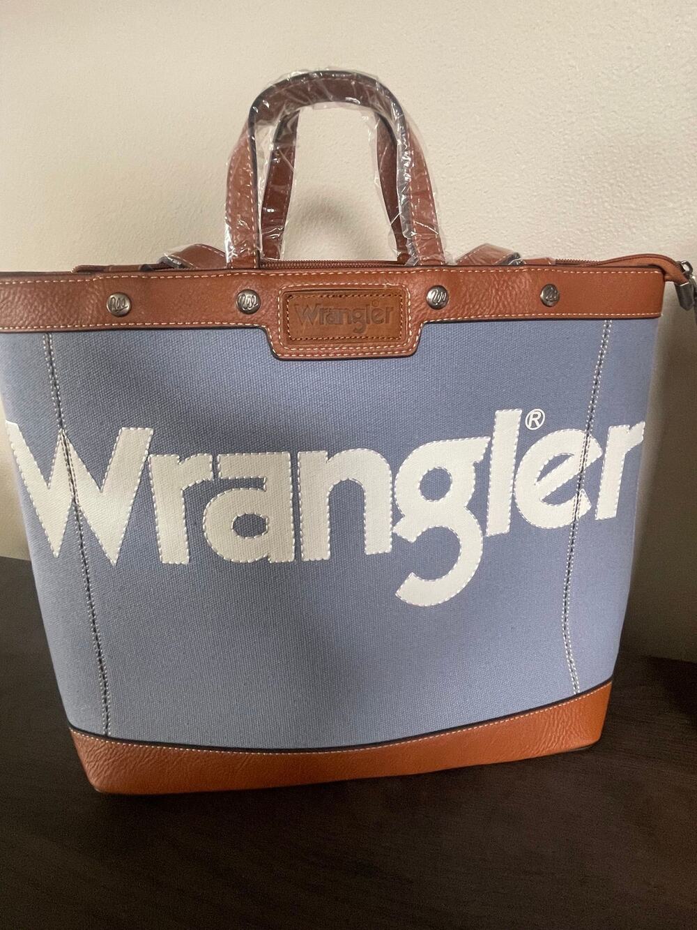WRANGLER LEATHER TRIM CANVAS TOTE BAG COLLECTION